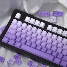 Gradient Purple Keycaps 125 Keys Cherry Profile Dye Sub PBT Keycaps Set Fit for