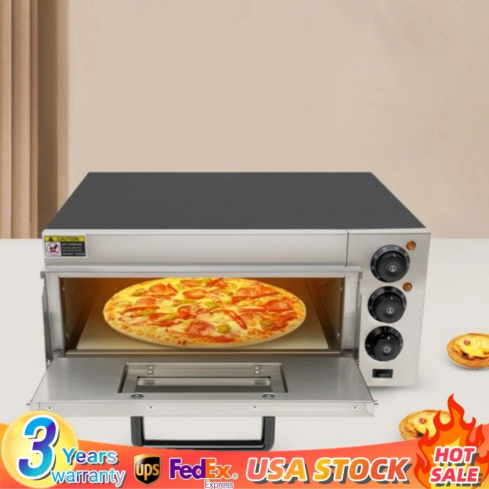 1800W Electric Pizza Oven Countertop Commercial Pizza Oven w/Pizza Stone & Timer
Opens in a new wind