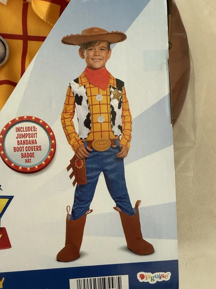 Disfraz de Halloween Woody para niño Toy Story con sombrero talla 6/7 pequeño Foto 2 de 4