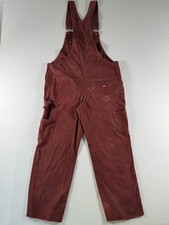 Dickies Washed Brick Red Duck Canvas Carpenter Overalls Work-ware Utility M