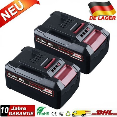 2pack 8,0Ah Lithium-Ionen Akku Für Einhell 18V Power X-Change Akku PXCHSL1810