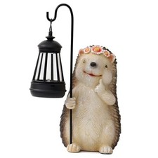 Garden Hedgehog Gnome Statue Decorations - Solar Resin Hedgehog Colorfu