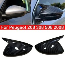2x Carbon Optik Spiegelkappen Für Peugeot 208 2012–2019 CITROËN C4 C3 2016–2020