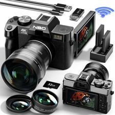 NBD Digital Camera 4K 48MP 16X Vlogging Camera for YouTube with WiFi and Webcam