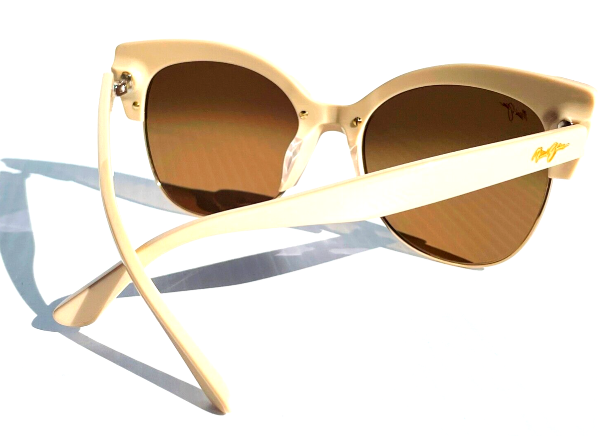 NEW Maui Jim MARIPOSA Ivory Gold POLARIZED Bronze GLASS 