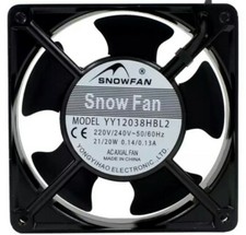 SNOWFAN YY12038HBL2 AC220V 0.14/0.13A 12038 12CM Axial Fan Cabinet Cooling Fan