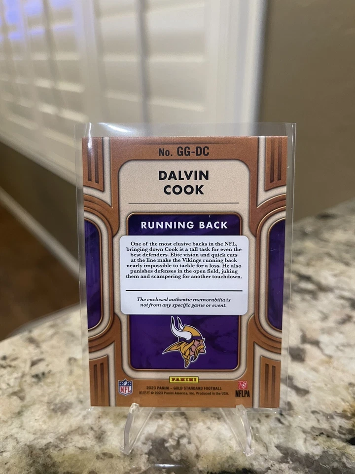 2023 Panini Gold Standard Dalvin Cook Gold Gear Patch 288/299 🔥🔥 - Image 2 of 2