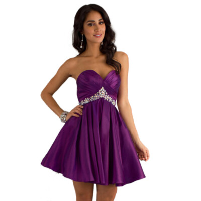 purple formal dress size 16 Regency Purple Formal Dresses Elegant V-Neck A Line Slit Stretch Satin main image 1