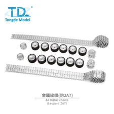 TD Metal Tracks Idler Sprockets Road Wheels Set for 1/16 RC Tanks Leopard2A7
