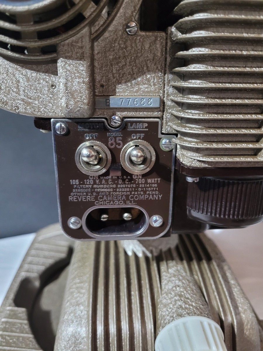 Revere Camera Company Model 85 8mm Projector - Tested - case and