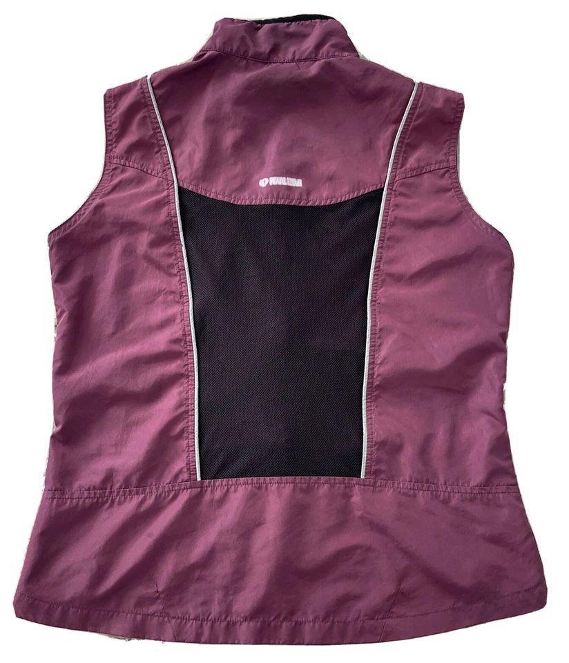 Chaleco de Ciclismo PEARL IZUMI Púrpura Para Mujer Talla Mediana Malla Espalda Cremallera Completa Borgoña Foto 4 de 4