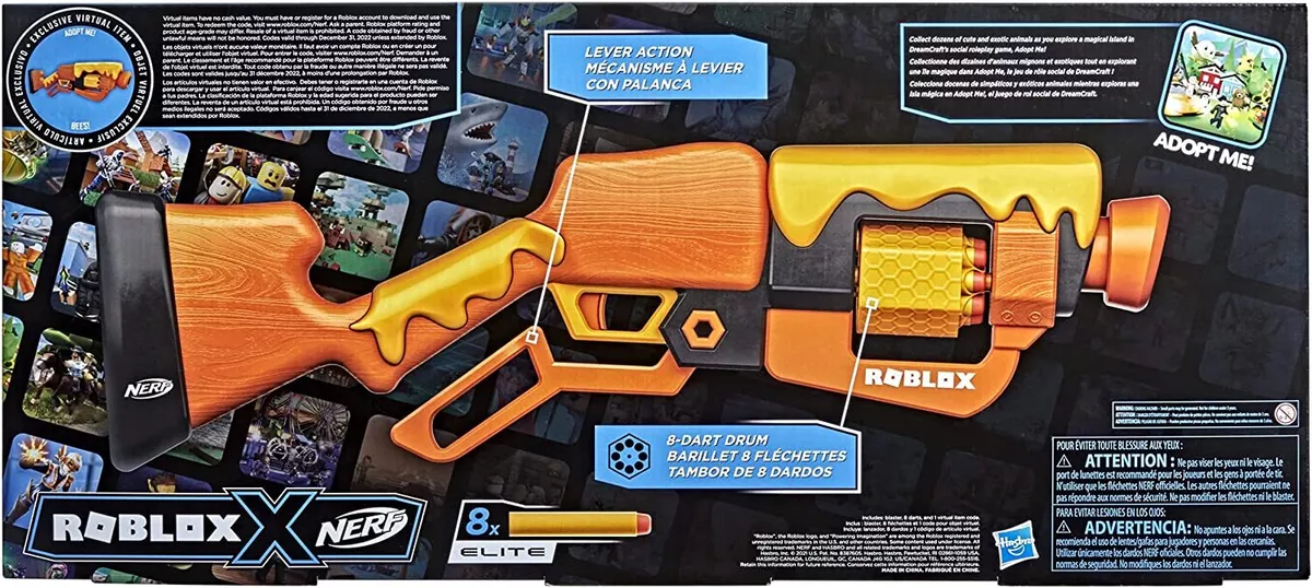 NERF Roblox Adopt Me!: Bees! Lever Action Dart Blaster