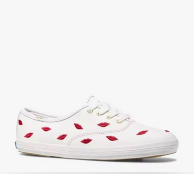 Keds X Kate Spade New York Champion Embroidered Lips Sneakers