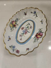 SPODE TRAPNELL Fine Bone China Oval Candy Nut Bowl Trinket England  F 1427-E