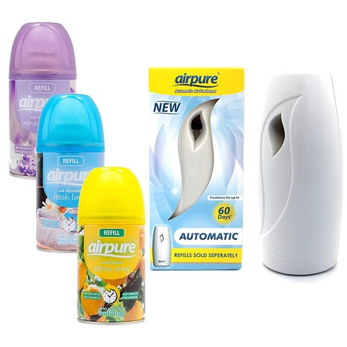 Airpure Automatic Air Freshener Machine with 2,4,6 OR 12 Refills random