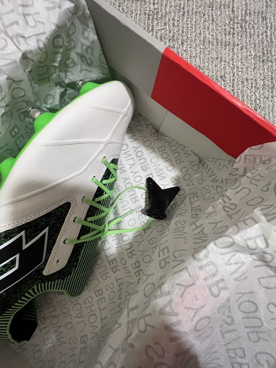 Lotto Stadio 100 II SG - Schwarz/Weiß/Grün - Herren Fußballschuhe Weicher Boden 206769