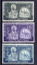 VATICAN Sc#192-4 1955 St. Boniface MLH
