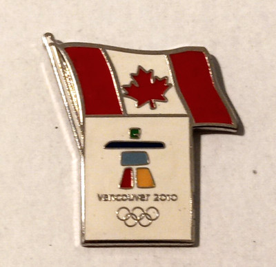 VANCOUVER 2010 Olympics Lapel Pin Canada Flag