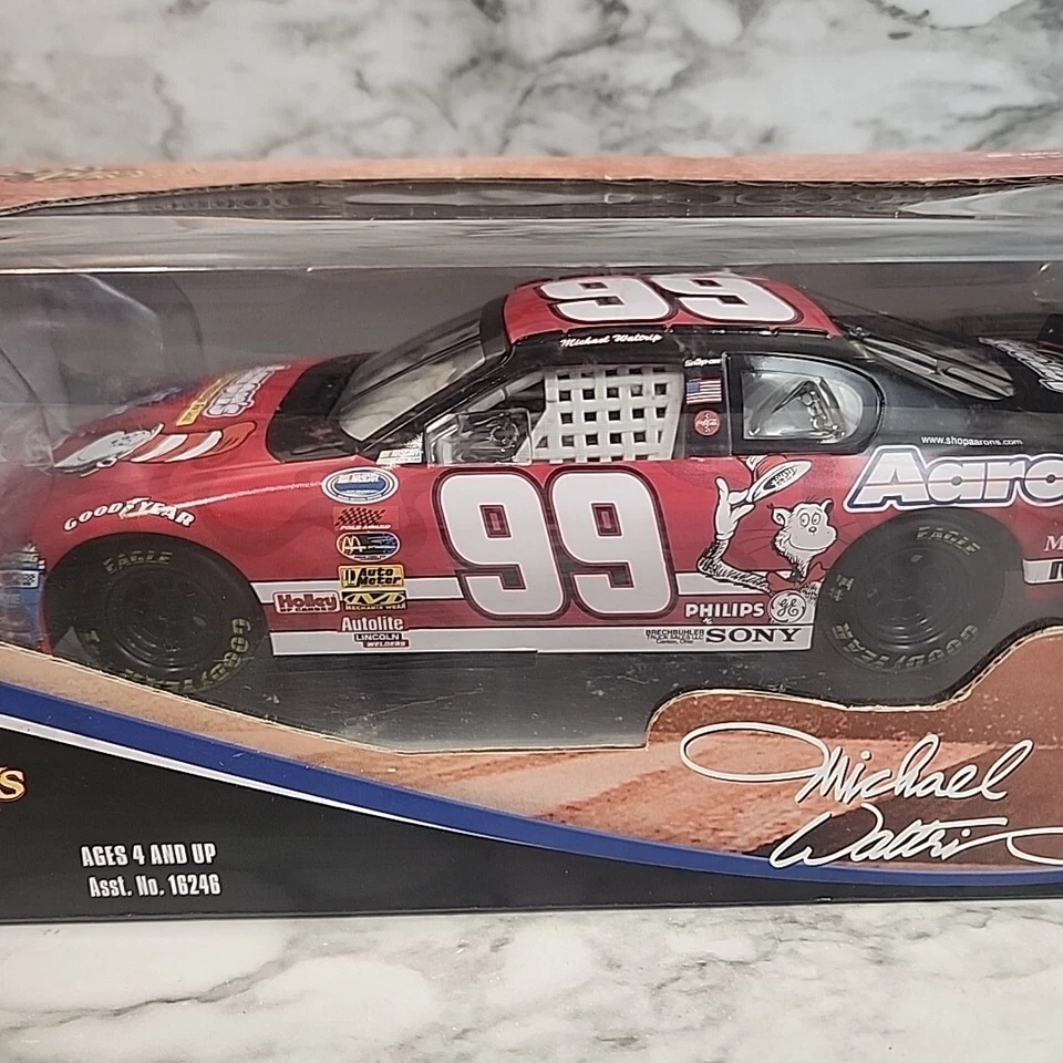 Winner's Circle Michael Waltrip 1/18 Scale #99 Aaron's 2004 Monte Carlo NOS - Image 3 of 4
