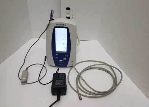 Welch Allyn Spot Vital Signs Monitor w/ PSU, Therm, BP Hose SPo2 Sensor UNIT 50