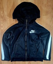 Nike Sportswear Striped Full Zip Hooded Jacket Unisex Size 6