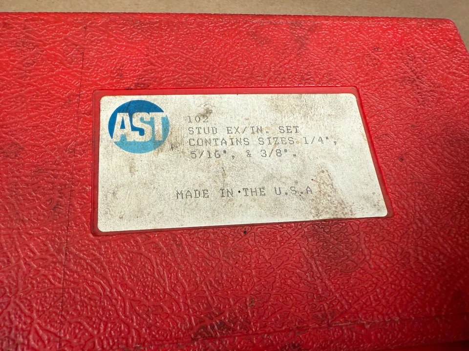 Juego de insertos extractores de pernos AST métricos y SAE en estuches 2 juegos completos 101 y 102 Foto 3 de 4