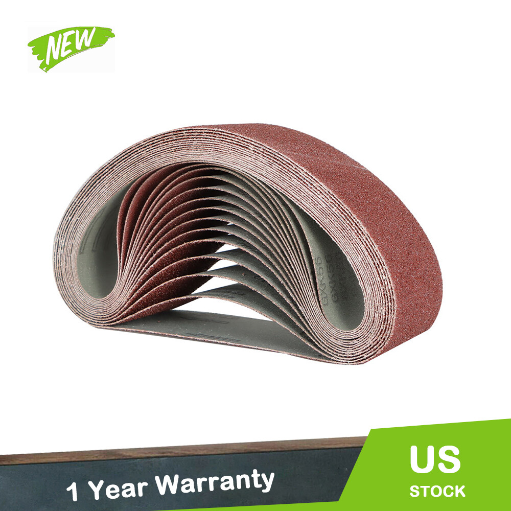 12PCS Grit Belt Sander Paper Sandpaper 4x24" Sanding Belts 80 120 150