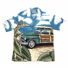 Vintage Tori Richard Men's Button Front Hawaiian Size Size L Large Made in USA