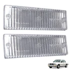 BMW 3 Series E30 Front Indicator Lens Set White 83-91 Repeater Pair Left Right