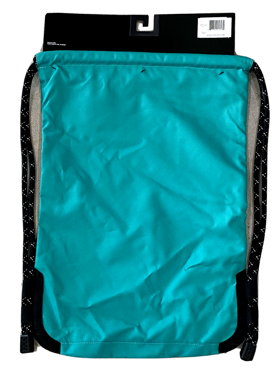 New Authentic Oakley String Bag Black Peacock Teal Cinch  display picture 2