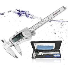 TENGYES Digital Electronic Caliper Micrometer Measuring Tool Stainless Steel 6In