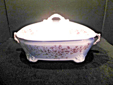J G MEAKIN IRONSTONE PREMIER  Brown Floral Transferware Covered Vegetable Bowl