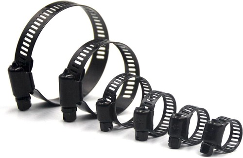 30PCS Black Hose Clamps 6-51Mm(1/4-2) Adjustable Range 304 Stainless Steel - Picture 6 of 11