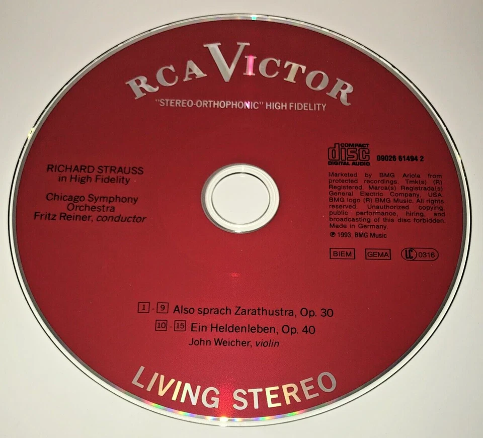 Strauss ALSO SPRACH ZARATHUSTRA/EIN HELDENLEBEN Reiner LIVING STEREO (C2919) - Bild 3 von 3