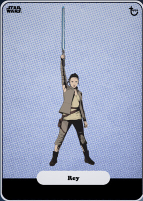 Star Wars Card Trader 2016 Classic Card Art - Rey 1 - Blue Rare [Digital]