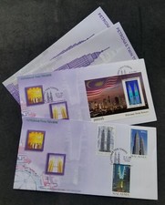 Malaysia Petronas Twin Towers 1999 Tourist KLCC (FDC pair) *Hologram *see scan