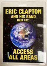 ERIC CLAPTON 2011 AAA LAMINATED BACKSTAGE PASS