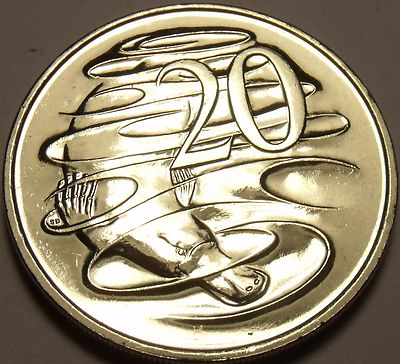 Unc Australia 1996 20 Cents~Duckbill Platypus~Elizabeth II~Free