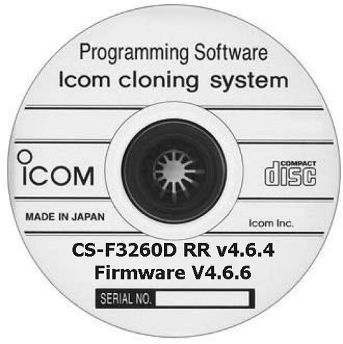 ICOM CS-F3260/D RR VERSION PORTABLE PROGRAMMING SOFTWARE CD