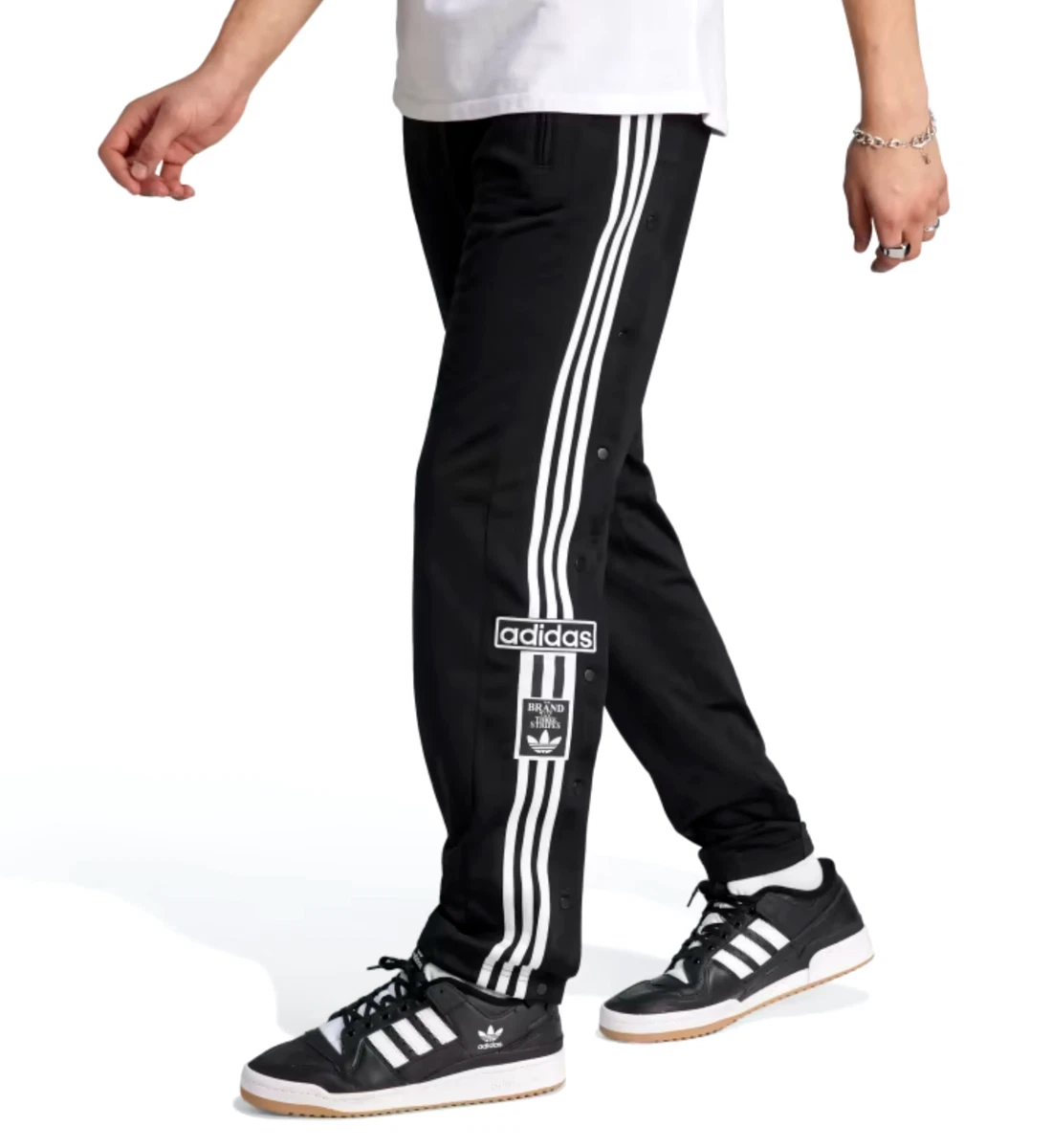 NEW MENS ADIDAS ORIGINALS ADIBREAK BUTTON TRACK PANTS ~SIZE LARGE