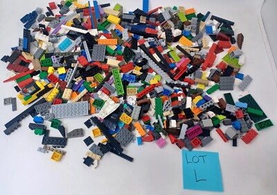 LEGO 2lb Bulk Lot - Random Mixed Building Bricks Pieces Parts NO Minis - Lot L