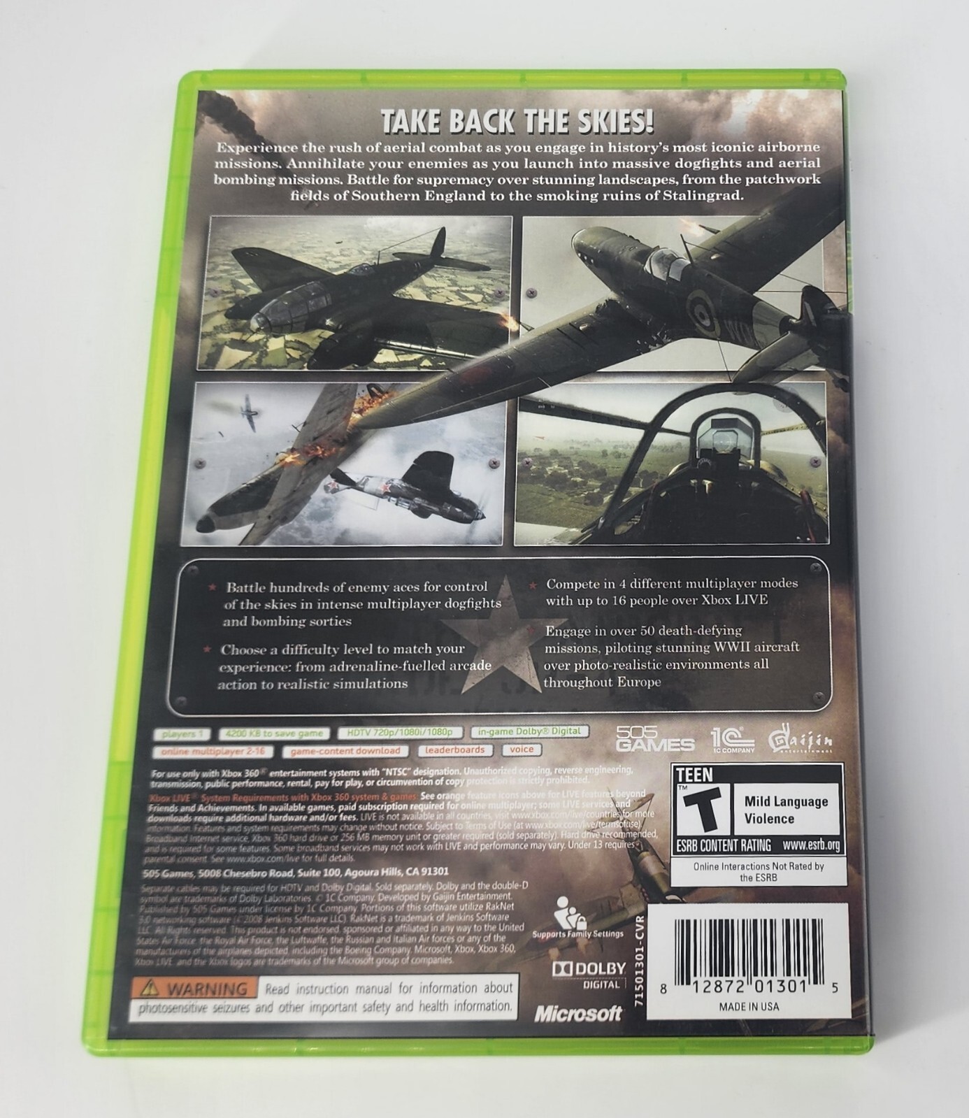 IL-2 Sturmovik: Birds of Prey (Microsoft Xbox 360, 2009) for sale online |  eBay