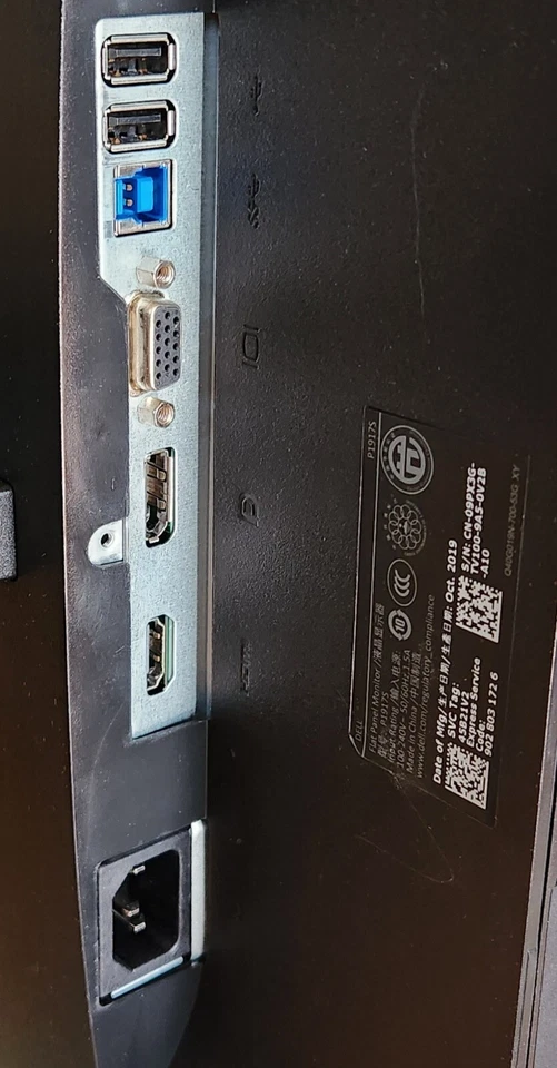 Dell P1917s 19" IPS LED Monitor w/4-Port Hub USB 3.0 HDMI VGA DP P1917S - Image 2 of 4