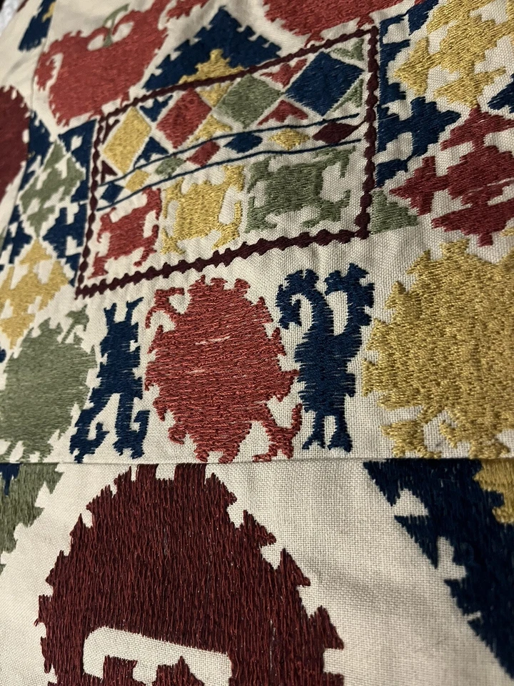 Large POTTERY BARN Southwest Style Embroidered Table Runner 20"x 108” - Image 4 of 4