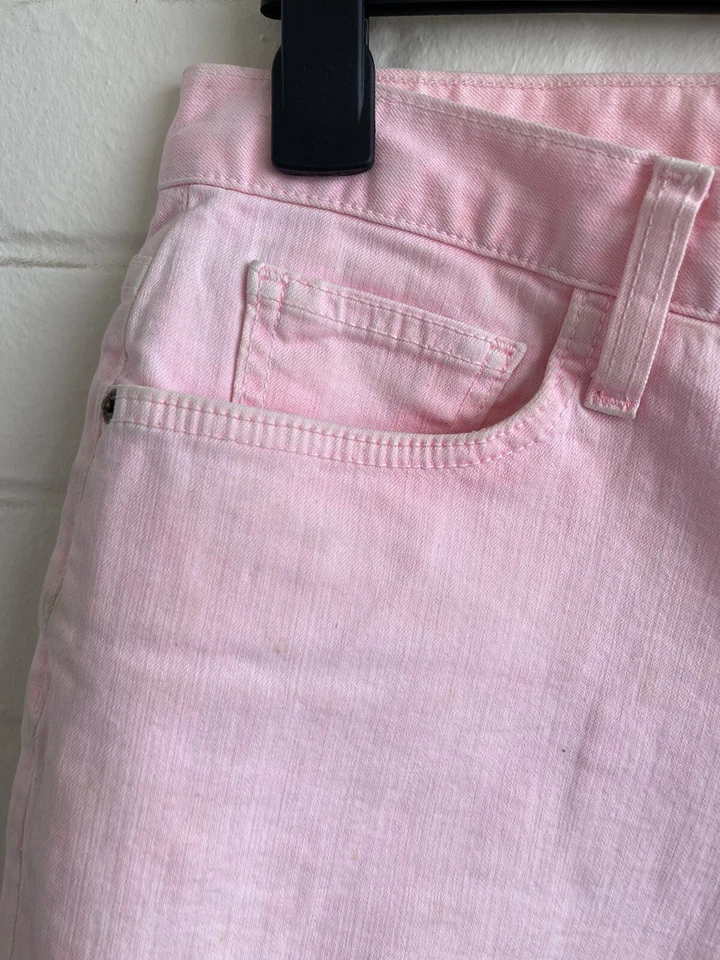 Pantalones Cortos CURRENT ELLIOTT The Boyfriend Day Glo Rosa Denim Talla W29" Mezcla de Algodón Foto 3 de 4