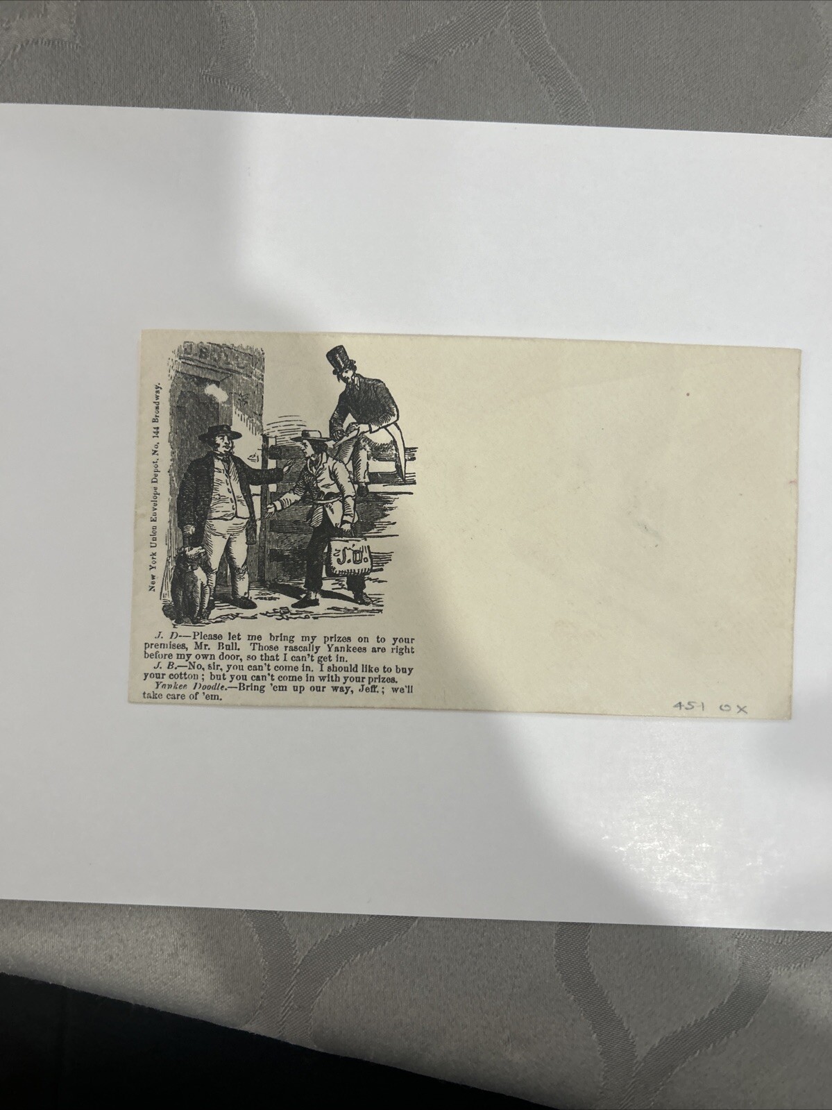 Civil War Postal Cover “New York Union Envelope Depot” eBay