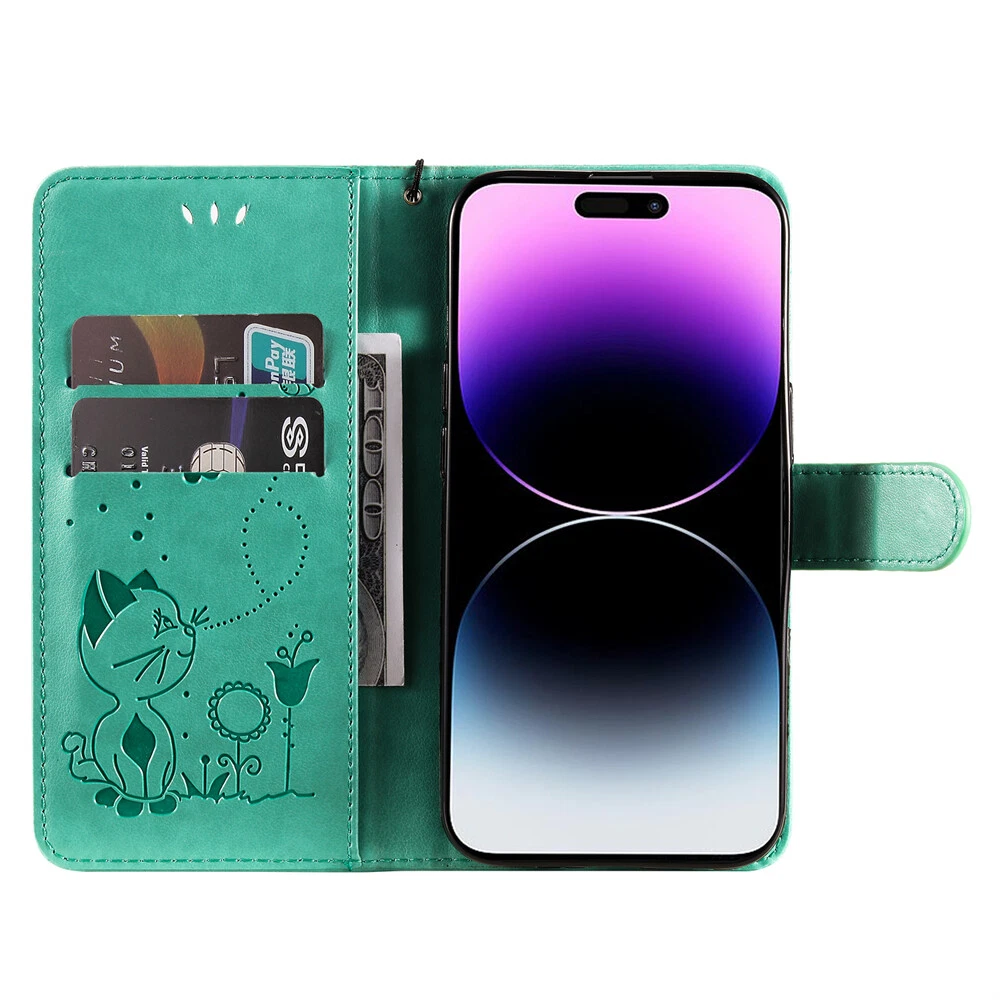 Magnetic Leather Flip Wallet Phone Case for iPhone 15 Pro Max 14 13 XR 6