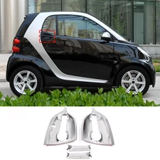 ABS Chrome Exterior Door Handle Bezel Cover Trim For Smart Fortwo 2009-2015