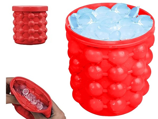 EiswüRfelform Silikon Mit Deckel EiswüRfelbehäLter 12 WüRfel 700Ml-image