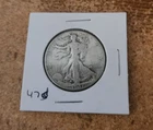 1947 d circulated Walking Liberty half dollar